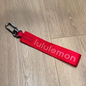 Lululemon Athletica Red Keychain with Metal Clip